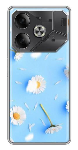 Чехол с принтом "Ромашковый фон" для Tecno Pova 6