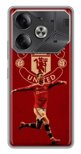 Чехол с печатью "Ronaldo в МЮ" для Tecno Pova 6