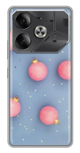 Силиконовый чехол с изображением "Розовые шары" для Tecno Pova 6