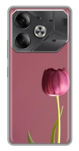Чехол с печатью "Розовый тюльпан" для Tecno Pova 6