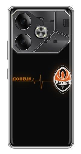 Силиконовый чехол с изображением "Шахтер в сердце" для Tecno Pova 6