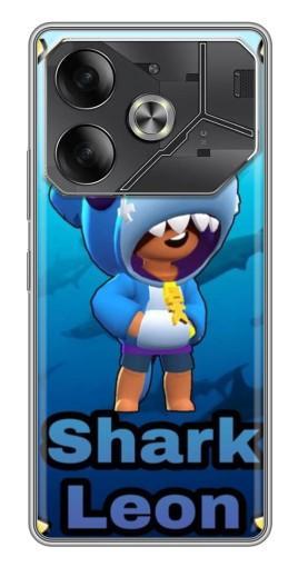 Силиконовый чехол с изображением "Shark Leon" для Tecno Pova 6