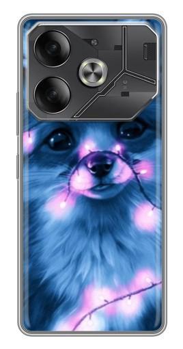 Чехол с картинкой "Синяя лисичка" для Tecno Pova 6