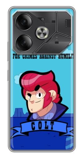 Чехол с принтом "WANTED COLT" для Tecno Pova 6