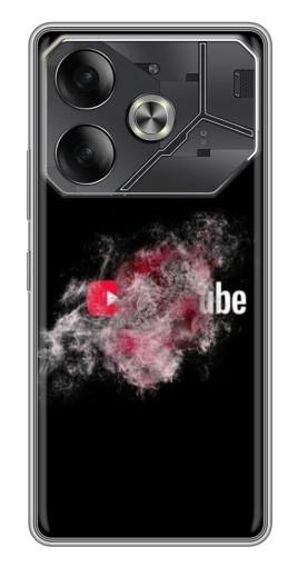 Чехол с печатью "Яркий Ютуб" для Tecno Pova 6