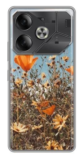 Чехол с принтом "Желтые цветы" для Tecno Pova 6