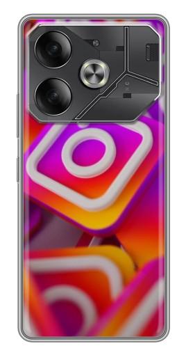 Чехол с принтом "Значки Инстаграм" для Tecno Pova 6