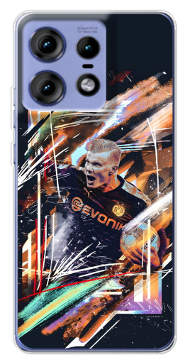Чехол с картинкой "АРТ Haaland" для Motorola Edge 50 Pro