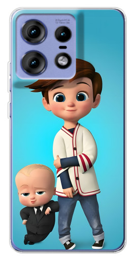 Силиконовый чехол с изображением "Boss and Boy" для Motorola Edge 50 Pro