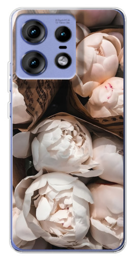 Силиконовый чехол с изображением "Букет пионов" для Motorola Edge 50 Pro