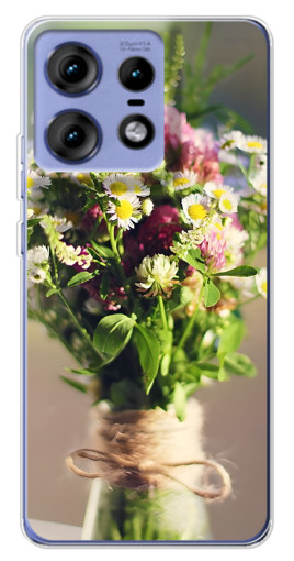 Силиконовый чехол с изображением "Букет полевых цветов" для Motorola Edge 50 Pro