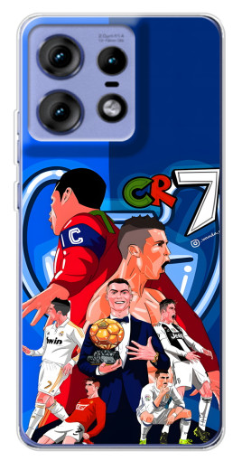 Силиконовый чехол с изображением "CR7" для Motorola Edge 50 Pro