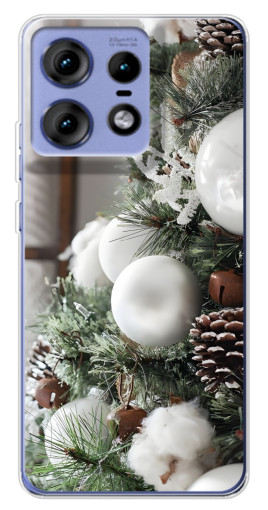 Чехол с картинкой "Игрушки на елке" для Motorola Edge 50 Pro