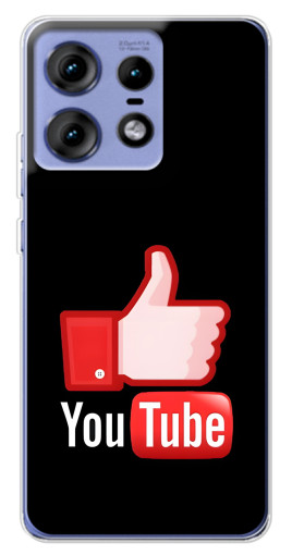 Силиконовый чехол с изображением "Лайк YouTube" для Motorola Edge 50 Pro