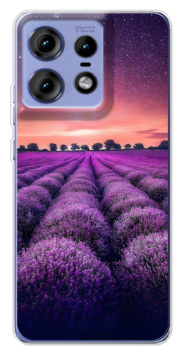 Силиконовый чехол с изображением "Лавандовое поле" для Motorola Edge 50 Pro
