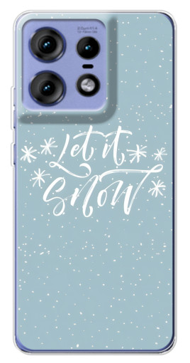 Чехол с принтом "Let it Snow" для Motorola Edge 50 Pro