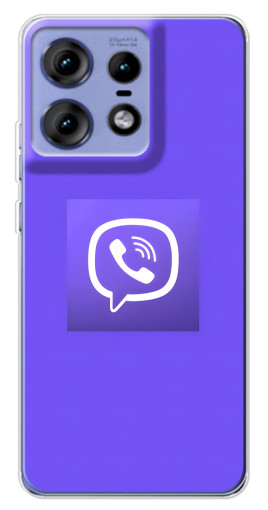 Чехол с картинкой "Лого Viber" для Motorola Edge 50 Pro