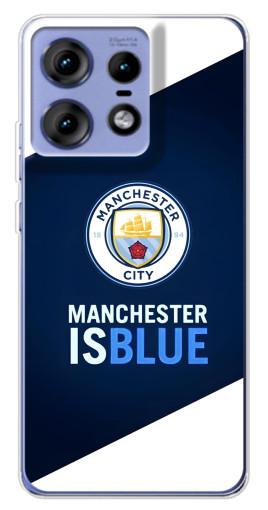 Чехол с картинкой "Manchester is Blue" для Motorola Edge 50 Pro