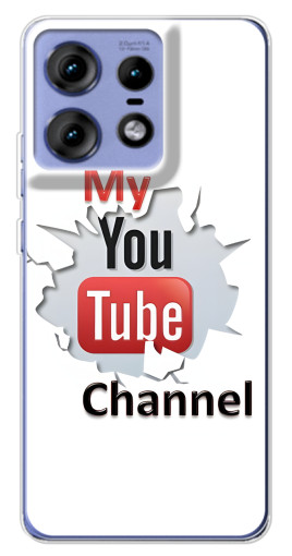 Чехол с печатью "My YouTube" для Motorola Edge 50 Pro