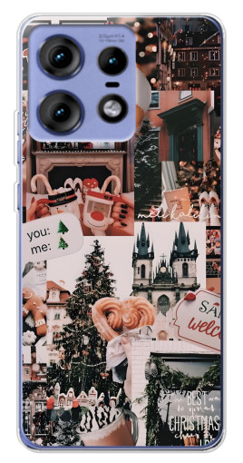 Силиконовый чехол с изображением "Новогоднее настроение" для Motorola Edge 50 Pro