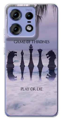 Чехол с принтом "Play or Die" для Motorola Edge 50 Pro