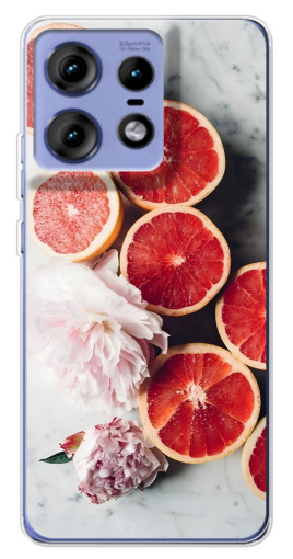 Чехол с печатью "Половинки грейпфрутов" для Motorola Edge 50 Pro