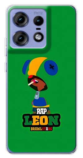 Силиконовый чехол с изображением "RAP Leon" для Motorola Edge 50 Pro