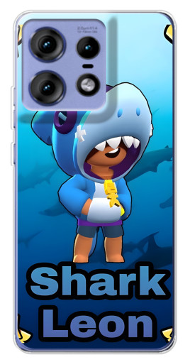 Силиконовый чехол с изображением "Shark Leon" для Motorola Edge 50 Pro