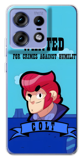 Чехол с печатью "WANTED COLT" для Motorola Edge 50 Pro
