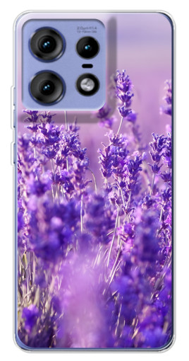 Силиконовый чехол с изображением "Яркая лаванда" для Motorola Edge 50 Pro