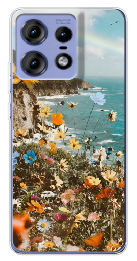 Силиконовый чехол с изображением "Яркие полевые цветы" для Motorola Edge 50 Pro