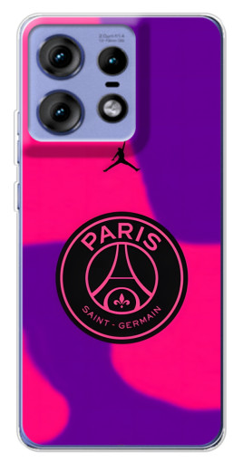 Силиконовый чехол с изображением "Яркий лого PSG" для Motorola Edge 50 Pro