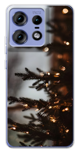 Чехол с печатью "Елка с гирляндой" для Motorola Edge 50 Pro