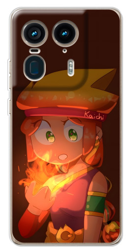 Чехол с картинкой "Amber с огнем" для Motorola Edge 50 Ultra