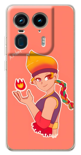 Силиконовый чехол с изображением "Amber с огоньком" для Motorola Edge 50 Ultra