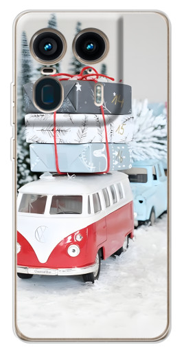 Чехол с принтом "Автобус с подарками" для Motorola Edge 50 Ultra