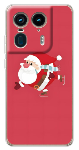 Чехол с принтом "Дед Мороз на коньках" для Motorola Edge 50 Ultra