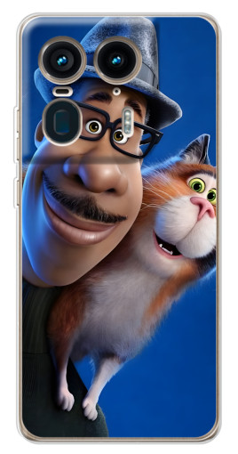 Силиконовый чехол с изображением "Джо и кот" для Motorola Edge 50 Ultra