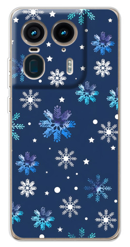 Чехол с принтом "Фон с снежинками" для Motorola Edge 50 Ultra
