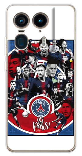 Чехол с печатью "Команда PSG" для Motorola Edge 50 Ultra
