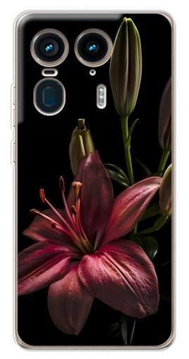 Чехол с картинкой "Красная лилия " для Motorola Edge 50 Ultra