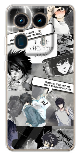 Чехол с картинкой "L - Death note" для Motorola Edge 50 Ultra