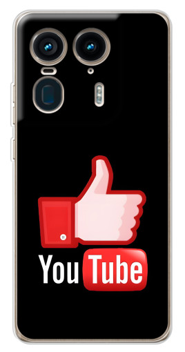 Чехол с принтом "Лайк YouTube" для Motorola Edge 50 Ultra
