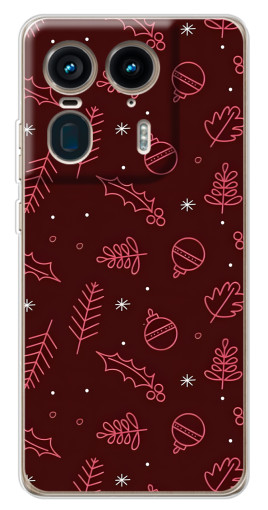 Чехол с печатью "Листочки и шары" для Motorola Edge 50 Ultra