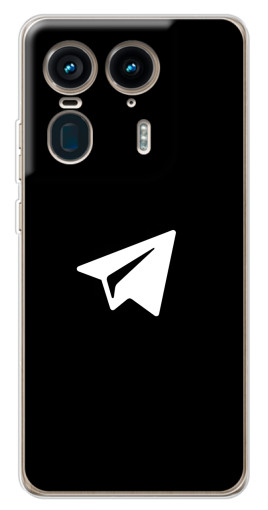 Силиконовый чехол с изображением "Лого Телеграм" для Motorola Edge 50 Ultra