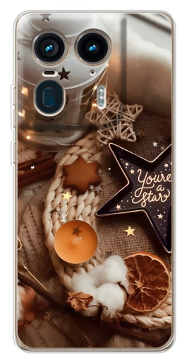Чехол с принтом "Новогодняя атмосфера" для Motorola Edge 50 Ultra