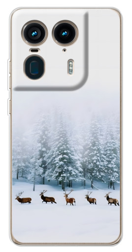 Чехол с принтом "Олени в лесу" для Motorola Edge 50 Ultra