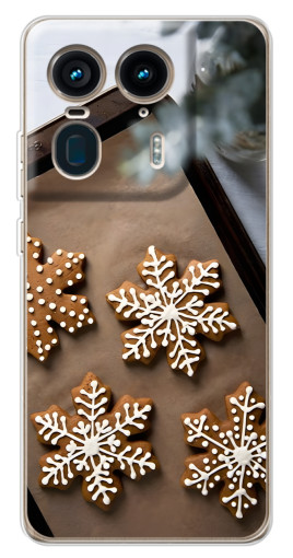 Силиконовый чехол с изображением "Пряничные снежинки" для Motorola Edge 50 Ultra