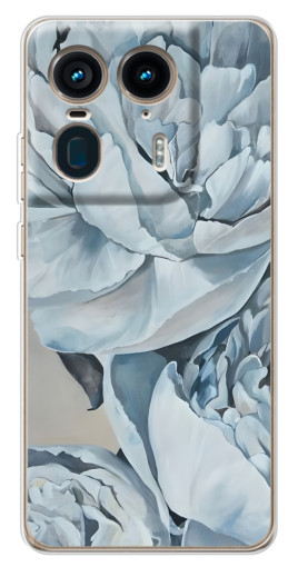 Силиконовый чехол с изображением "Рисунок пионы" для Motorola Edge 50 Ultra
