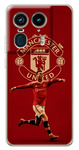 Силиконовый чехол с изображением "Ronaldo в МЮ" для Motorola Edge 50 Ultra
